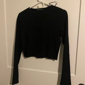 Zara Black button down cardigan